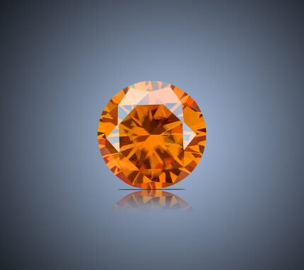 20 Carats Phenomenal Golden Moissanite Round Gemstone