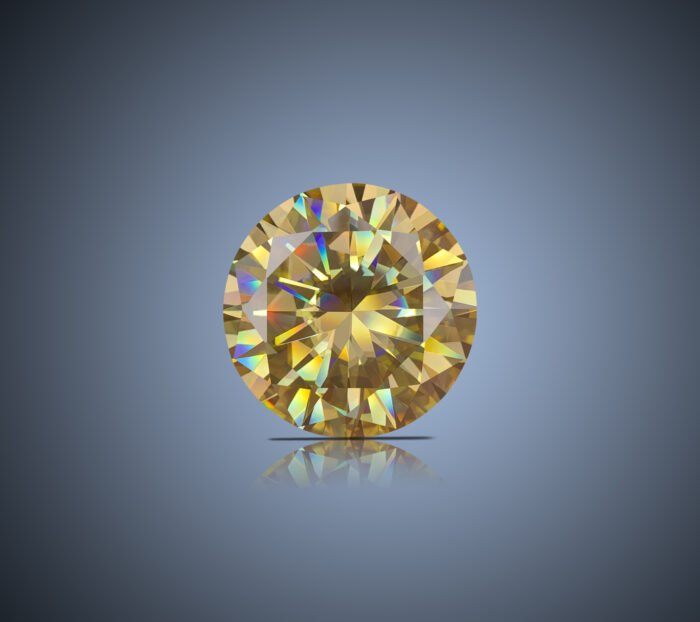 60 Carats Amazingly Beautiful Golden Moissanite Gemstone